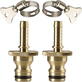 GORILLA EASY CONNECT Quick Connect Garden Hose Repair Kit Barbs with Integrated Male Quick Connector and Included Hose Clamps