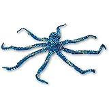 Beaded Octopus, Nautical Decorations, Jewelry, Hand Strung Seed Beads, Pin Attached, Brooch, Handmade in Guatemala 6 x 6 x 1