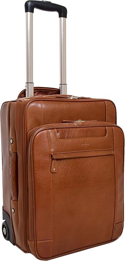 leather carry on luggage with wheels