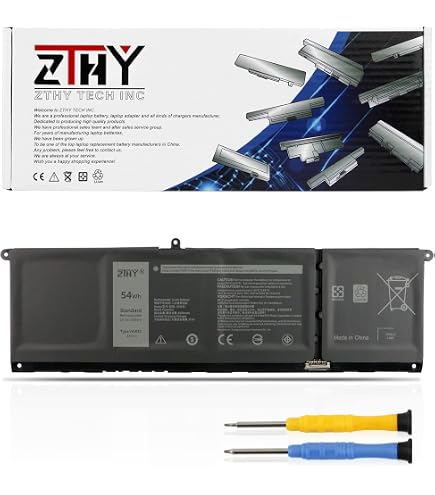 Batteria Ricambio 53Wh H5CKD 15V Per Dell Inspiron E Latitude - Compatibile Con Molti Modelli, 4 Celle, Nera