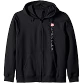 Umbrella Corporation Vertical Zip Hoodie - Unisex Adult, Black, Small