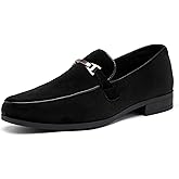 UUBARIS Men's Velvet Loafers Slip-On Comfortable Formal Dress Shoes Wedding Tuxedo Casual Oxfords