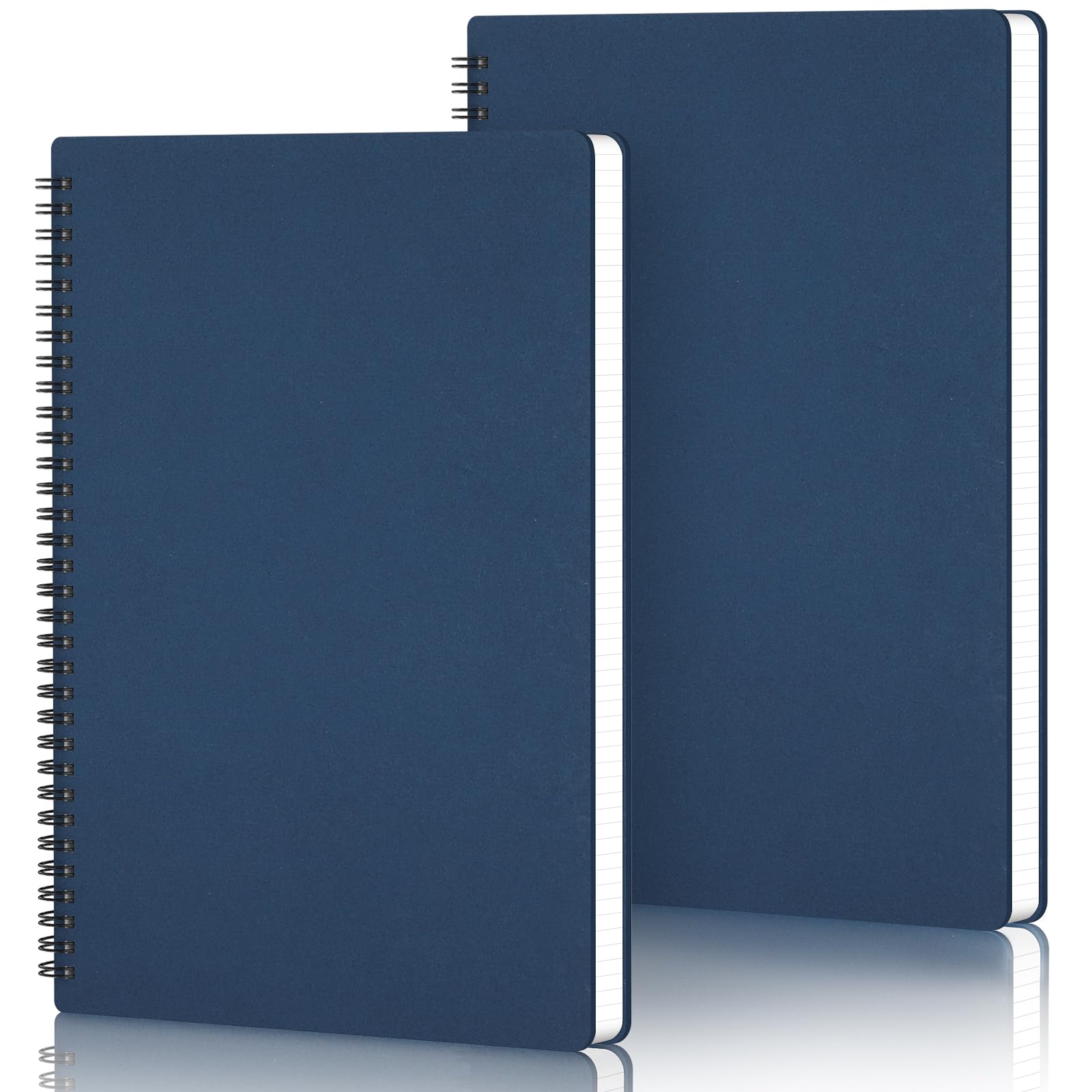 Yarotm Squared Paper Notebook A4-2 Pieces 100GSM Graph Paper Spiral Notepads A4 21x29.2cm - 120 Pages Wirebound Note Books - Grid Journal Note Pad Dairy Writing, Dark Blue — image 1