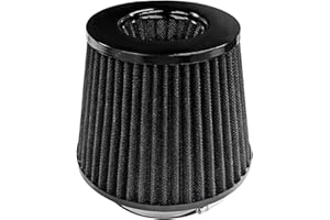 CCHRN Clamp-On Air Intake Filter, 3/3.5/4 Inch High Flow Round Tapered Engine Filter Replacement, Universal Washable Reusable