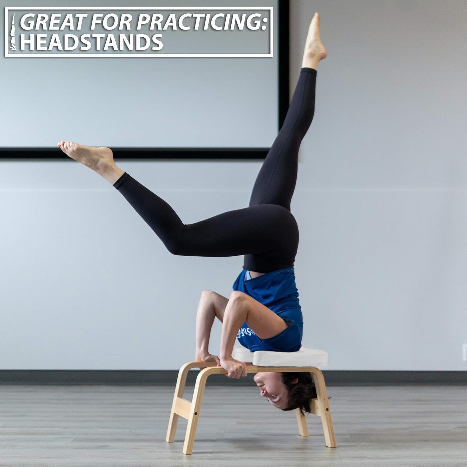 Synergee Yoga Headstand Bench Trainer. Inversion Yoga Chair That Helps Get Feet Up for Handstands, Support Poses, Back Pain Relief and Stretching. : Sports & Outdoors