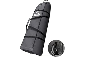 OutdoorMaster Padded Golf Travel Bag with Reinforced Wheels, 900D Heavy Duty Oxford Wear-Resistant and Waterproof Golf Travel