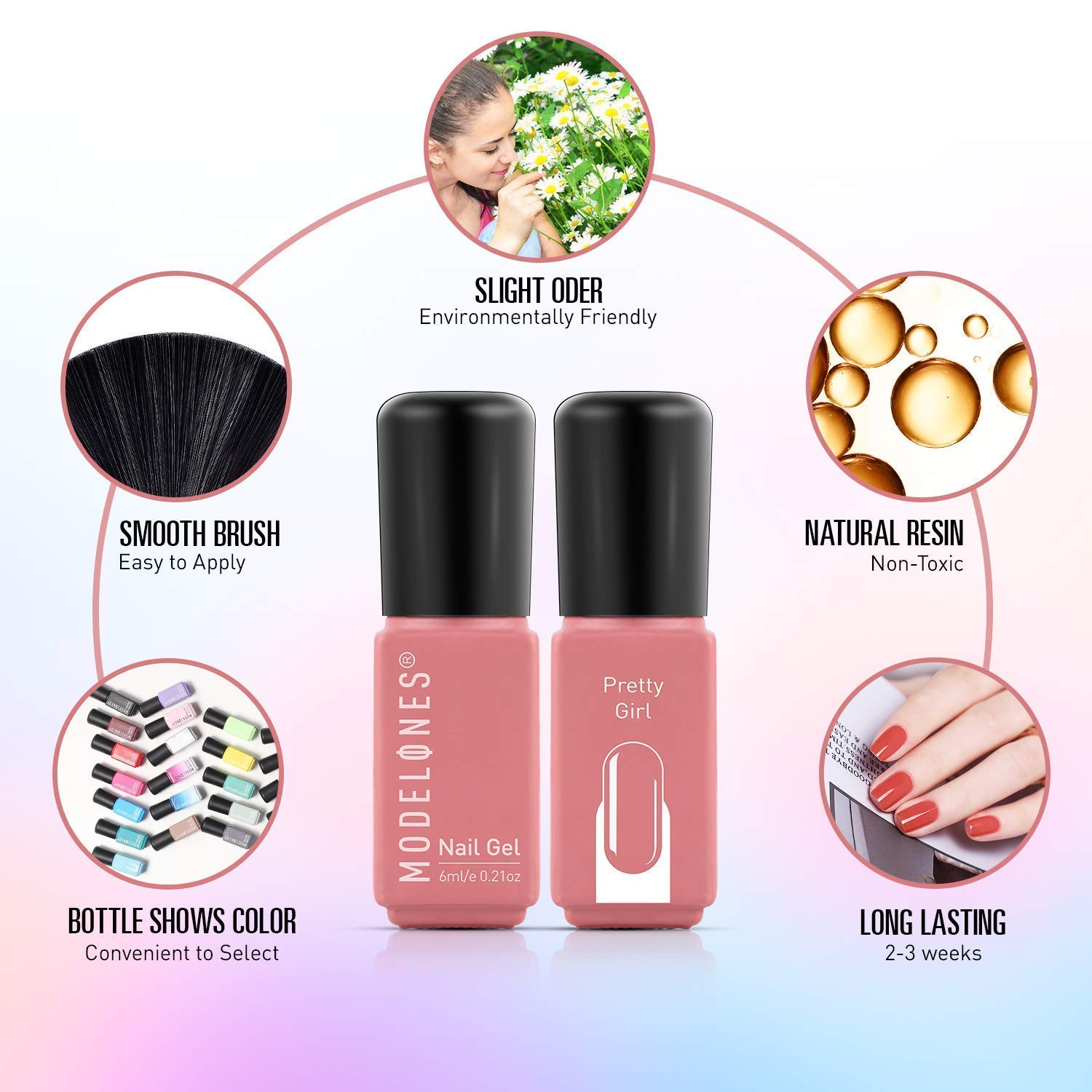 Modelones Gel Nail Polish Set,Autumn Nude Pastel Grey Red Blue Pink Gel Polish,10ml Gel Top and Base Coat,16 Colors 6ml Nail Gel Polish,Soak Off Gel Polish Kit for Starters,Home Use Manicure Kit: Beauty