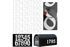 Diggoo Reflective Mailbox Numbers Sticker Decal Die Cut Elegant Style Vinyl Number 2" Self Adhesive 6 Sets for Mailbox, Signs, Window, Door, Cars, Trucks, Home, Business, Address Number