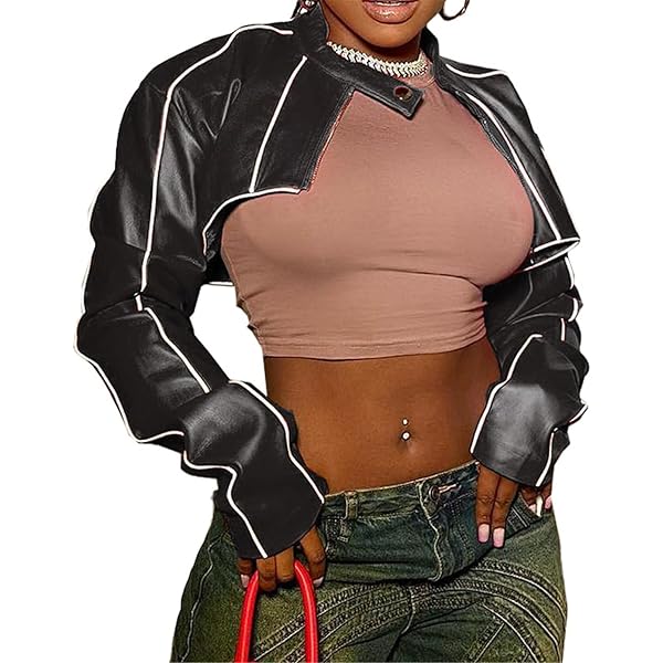 ジャケット・アウター meltthelady cropped leather like jacket