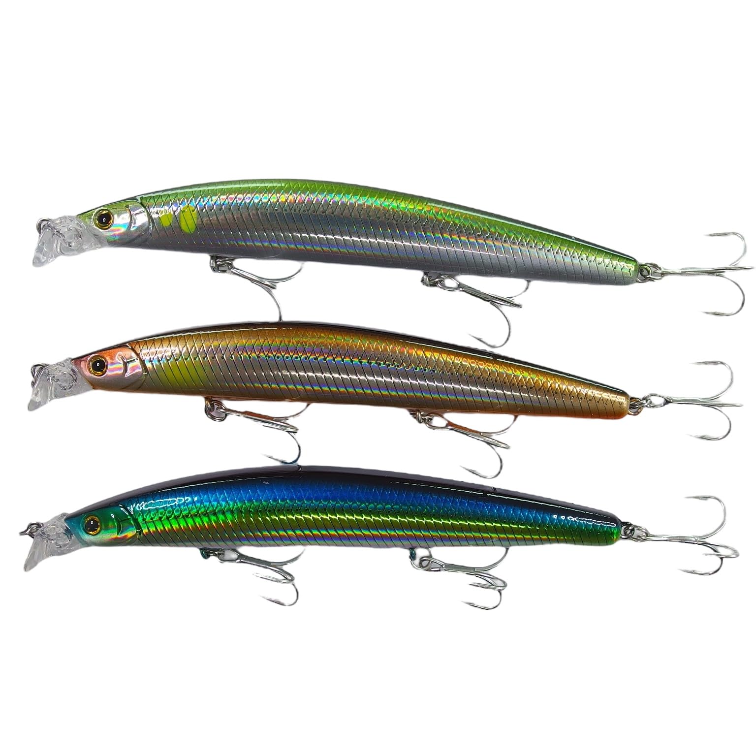 momolures - Bass lures Shining Minnow Shallow Line R50+SSR 120mm 16g Seabass Shore fishing R50 SSR (3 Pieces Assort #01)