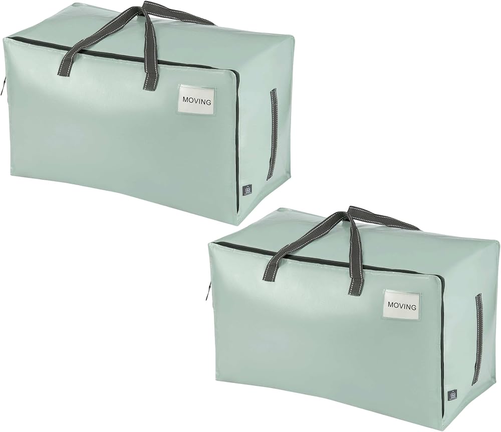 VENO 2 Pack Heavy-Duty Oversize Storage Bag with Zips and Tag Pocket