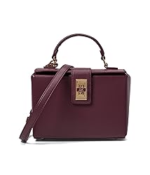 Anne Klein Convertible Box Bag with AK Enamel Turn