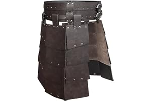 HiiFeuer Medieval Faux Leather Wide Belt Thigh Armor, Retro Double Sides Waist Armor, Mercenary & Knights Skirt for LARP