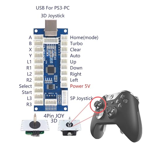Arcade Button SJ@JX Arcade LED USB Encoder - Zero Delay Kit Für DIY ...