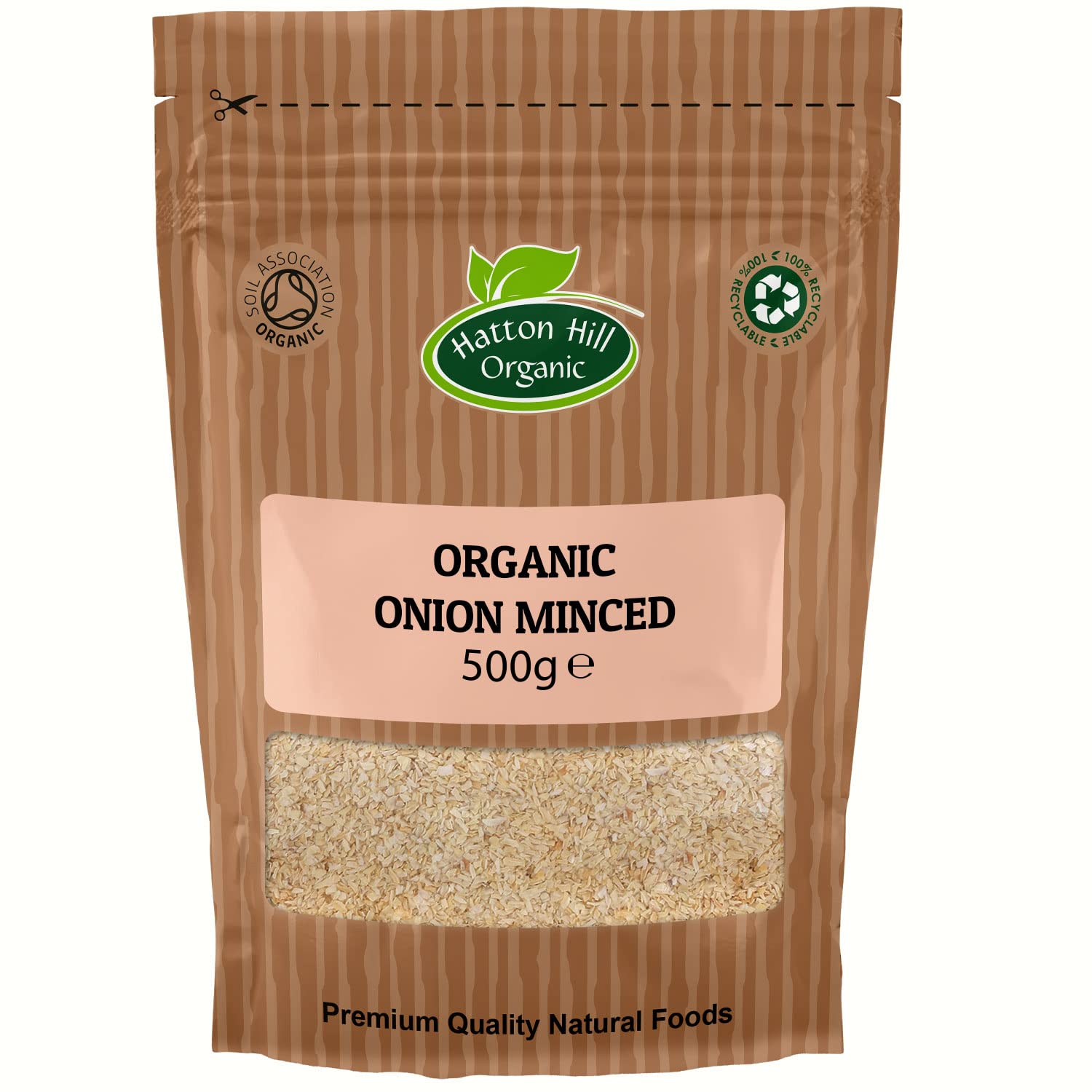 Organic Minced Granules Onions 500g by Hatton Hill Organic - Free UK Delivery