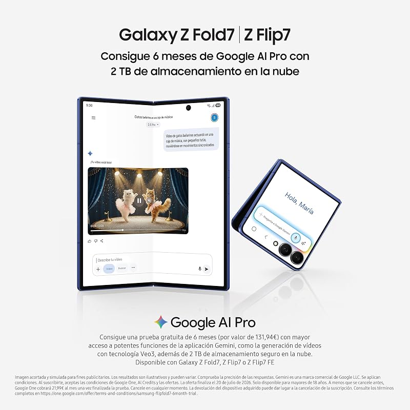 Galaxy Z Fold7 256GB - Galaxy AI, Ligero y Plegable, Pantalla Grande, Cámara 200MP, Memoria 12GB, Negro Oscuro, Garantía del Fabricante 3 Años + 1 año Extra (Versión Española) — foto 2 de 8