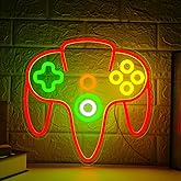 Gamer Neon Sign for Game Room Decor Gamepad Shaped LED Neon Sign Dimmable Gaming Neon Light Sign for Gamer Room Man Cave Bedroom Decor Gifts for Boys, Teen, Men, Kids