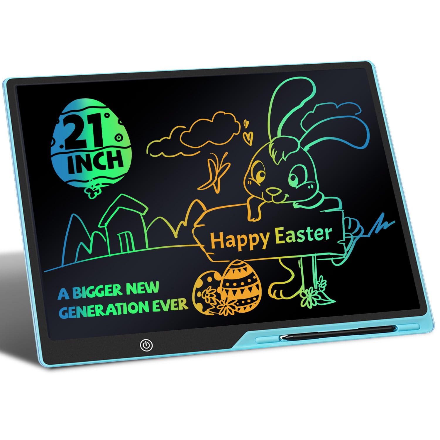 LCD Writing Board for Kids 21 Inch,Rechargeable Drawing Board Magic Board Drawing Board Kids 3+ Years, Birthday Toys for 3 4 5 6 7 8 Girls Boys (Blue, 21 Inch) — image 1