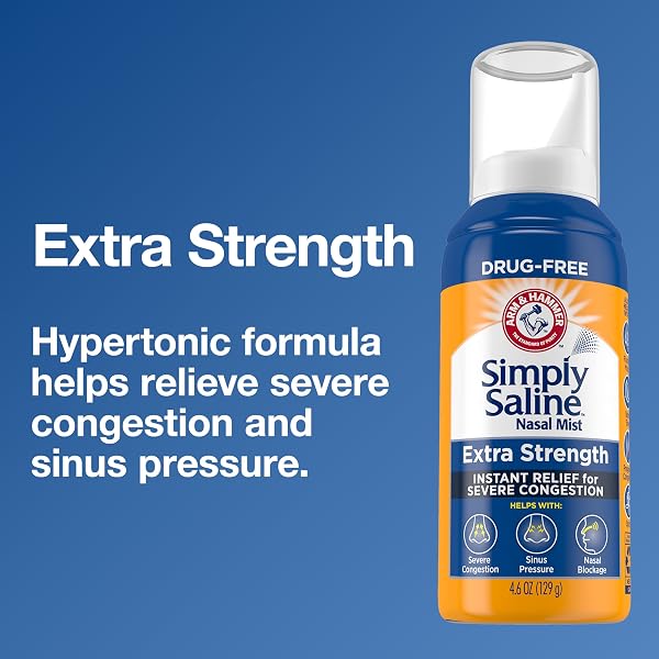 ARM & HAMMER SIMPLY SALINE EXTRA STRENGTH NASAL MIST, 4.6 OZ, 3-PACK