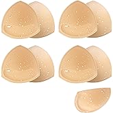 BeaGirl Waterproof Swimsuit Bra Pad Inserts 4 Pairs,Push up Sewn Padded Bathing Suit Insert for Swimsuits Sport Bikini
