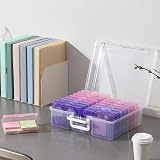 Novelinks 4x6 Photo Organizer Box with Handle, 16 Inner Cases, Pink Purple view 5