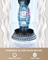 Leebein Electric Spin Scrubber Cordless Long Handle 8 Brush Heads 2 Speeds view 3
