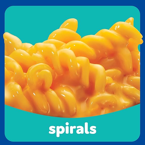 KRAFT SPIRALS MAC AND CHEESE, 4 BOXES, FOR EASY DINNER OR DINNER SIDES, ORIGINAL FLAVOR, NO ARTIFICIAL FLAVORS, PRESERVATIVES OR DYES, 5.5 OZ