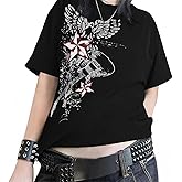 Weetiotio Vintage Rock Band T Shirts for Women Oversized Graphic Tees Country Music Y2k Grunge Shirts Baggy Streetwear Shirt