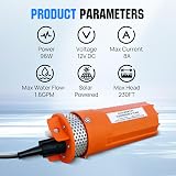 ECO-WORTHY 12V Solar Submersible Deep Well Water Pump 3m Cable view 2