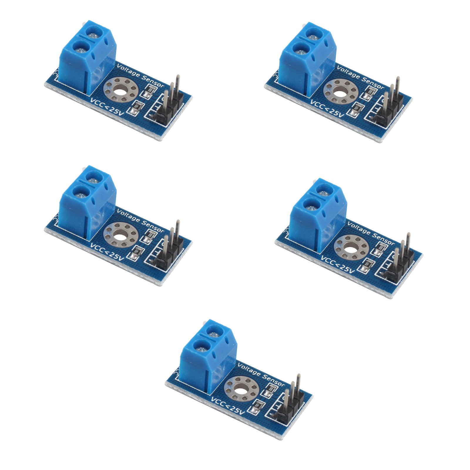 HALJIA 5PCS Max 25V Voltage Detector Range 3 Terminal Sensor Module Compatible with Arduino