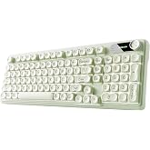 EWEADN V102 Wireless Keyboards, 98 Key Gaming Keyboard with Screen & Media Knob, Custom RGB Backlit, Tri-Mode BT5.0/2.4GHz/Wi