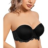 HACI Women's Multiway Strapless Bra Plus Size Underwear Full Figure Coverage Underwire