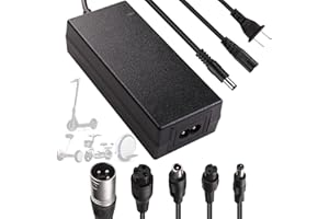 AKSJFDE 42V 2A Charger with 6 Plugs Universal for 36V Li-ion Battery, Fast Charger Replacement for Razor,Jetson,Voyage,gotrax,ninebot,Bird,Segway and Most 36V 10S Lithium Battery Device