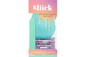 Sliick At Home Waxing Kit for Women – Acai Berry Scent, Hard Wax Kit for Hair Removal, Microwave Melting Cup, Applicator & Beads, At Home Wax Set