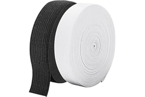 Elastic Bands Sewing Spool, Elastic Band for Sewing Waistband Heavy Stretch Thick Knit Elasticity Bands for Pants Skirts (2 P