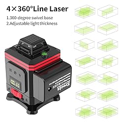 16 Lines Laser Level 4x360° Self Leveling Green