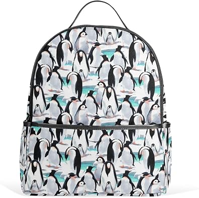 Amazon リュックパック サック バックパック デイパック 可愛い ペンギン 柄 高校生 大学生 デイパック 通学 通勤 メンズ レディース 軽量 大容量 休閑 流行り 遠足 マンゴra メンズ