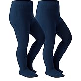 Marchare Baby Girls Tights Cable Knit Solid Leggings Winter Warm Stockings For Toddler Girls 2/3 Pack 2-10 Years