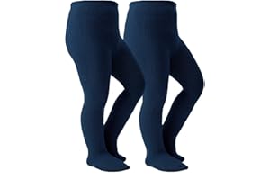 Marchare Baby Girls Tights Cable Knit Solid Leggings Winter Warm Stockings For Toddler Girls 2/3 Pack 2-10 Years