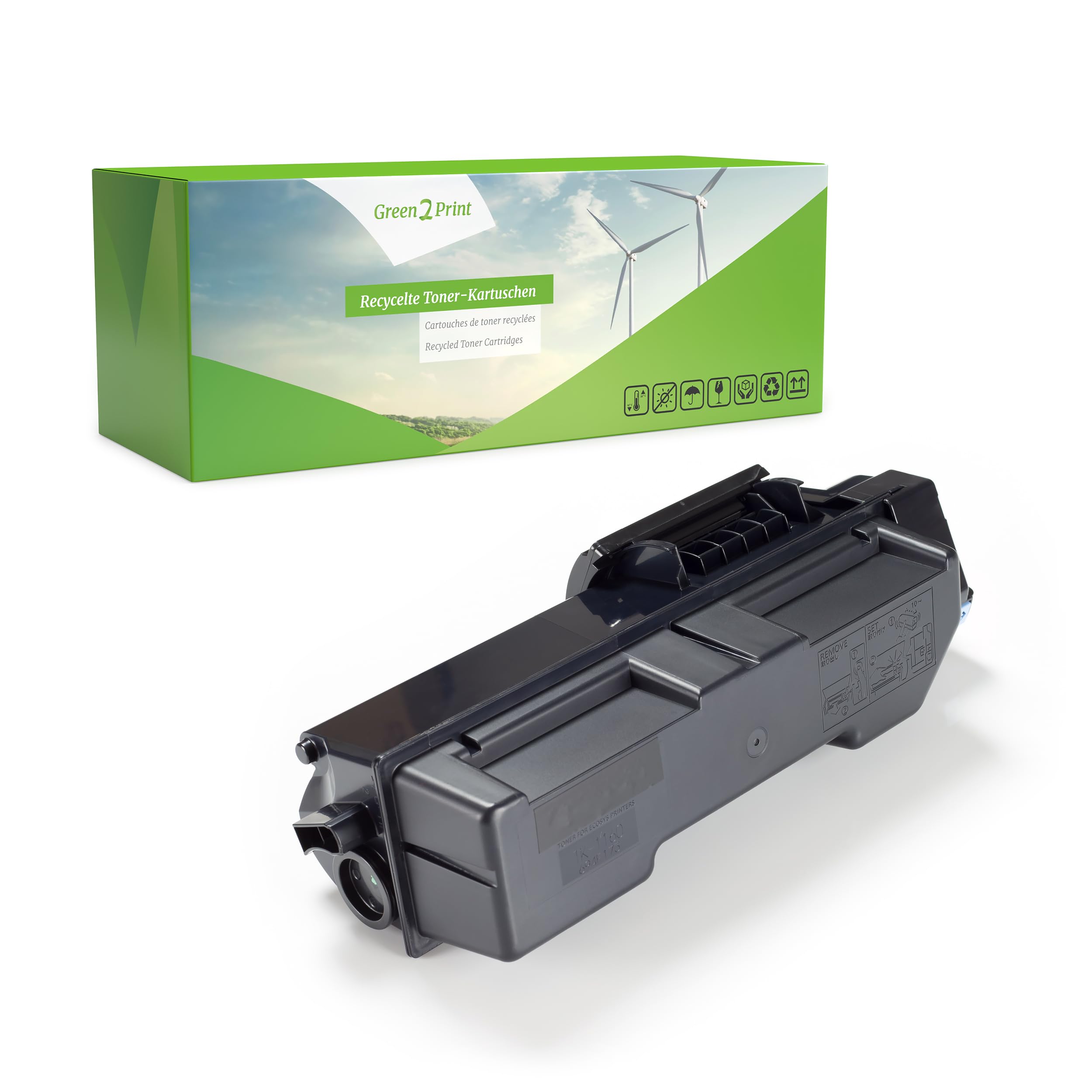 Green2Print Toner black 7200 pages replaces Kyocera TK-1160, 1T02RY0NL0 Toner cartridge for Kyocera ECOSYS P2040DW, P2040DN