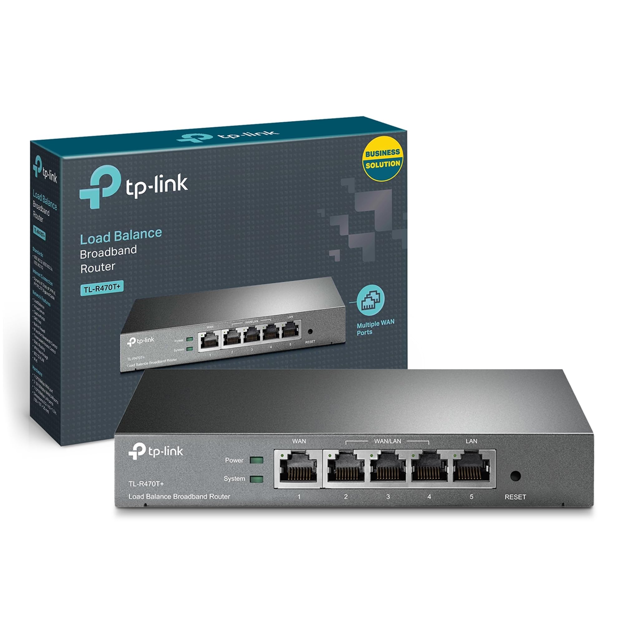 TP-Link Load Balance Broadband Router,10/100M WAN Ports, Abundant Security Features, With Lightning Protection(TL-R470T+)