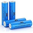 Lightalent AA 3.2V LiFePo4 600mAh Rechargeable Battery, Double A 3.2v Rechargeable Battery Low Self-Discharge, 3.2v AA Batteries for Solar Lights, Solar Post Lights（3.2v-AA-4pack）