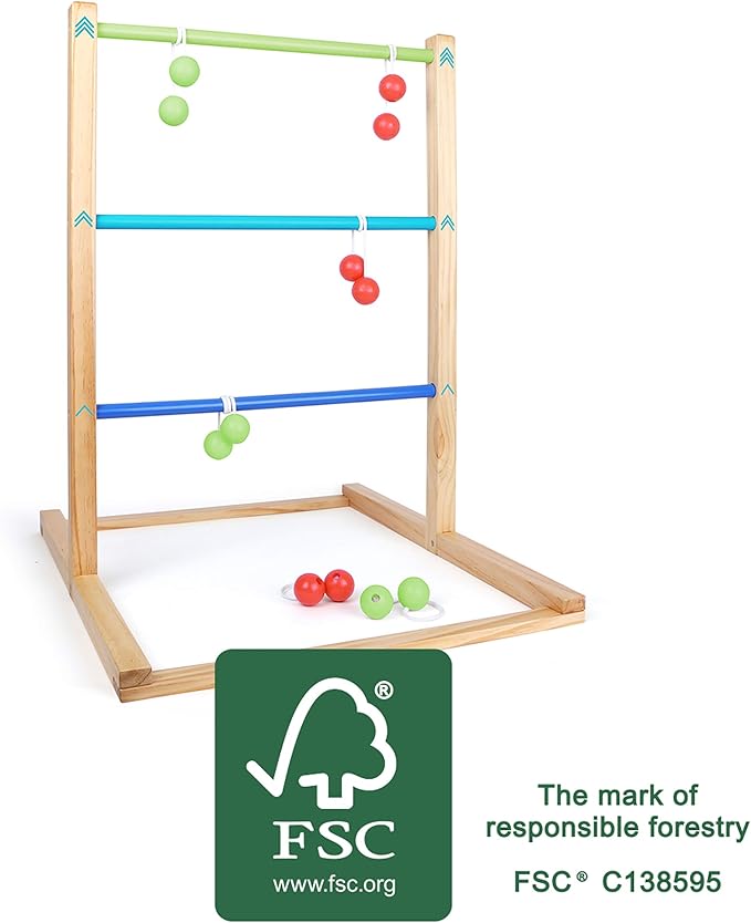 Small Foot 12034 Wurfspiel Leitergolf „Active“ aus Holz, FSC 100
