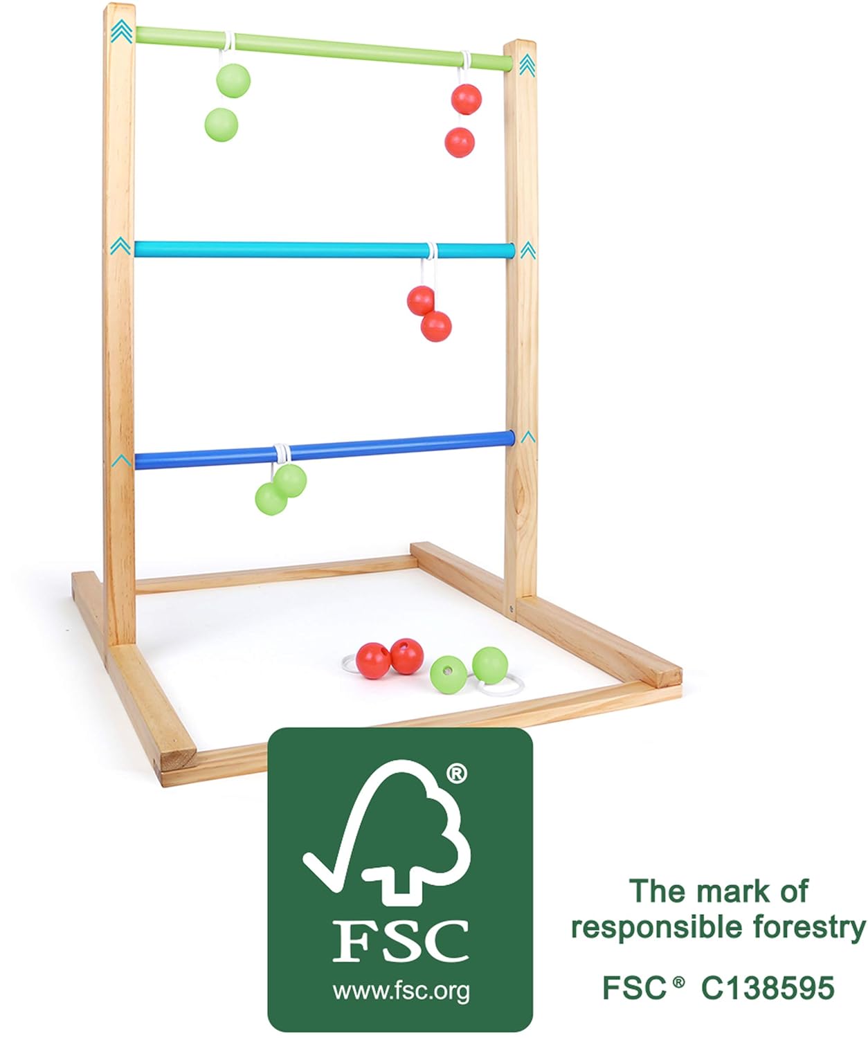 Small Foot 12034 "Active" Wooden Throwing Game Ladder Golf FSC 100 