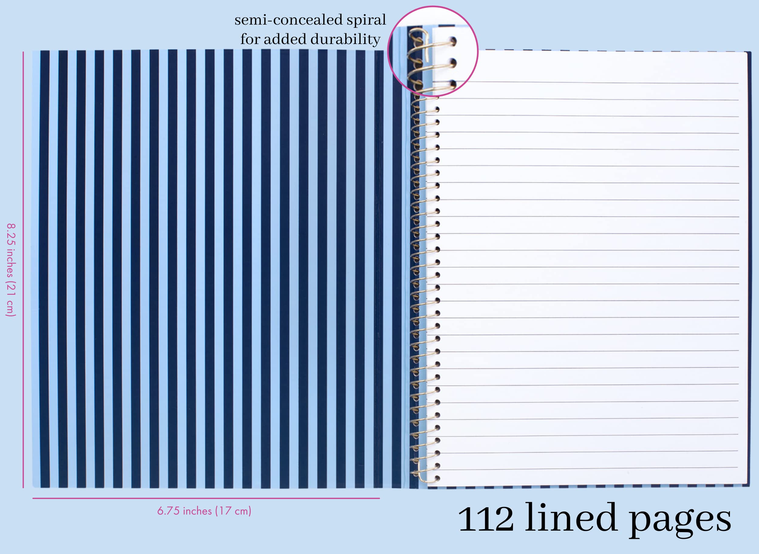 Kate Spade New York Small Concealed Spiral Notebook, 8.25