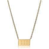 emBOLDen Xpression Angel Number Stainless Steel Pendant Necklace (111)