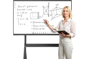 JASZDOT 75'' Smart Board, 4K UHD Interactive Touchscreen Whiteboard, Android13 Wireless Smartboard for Classroom Home Office Studio