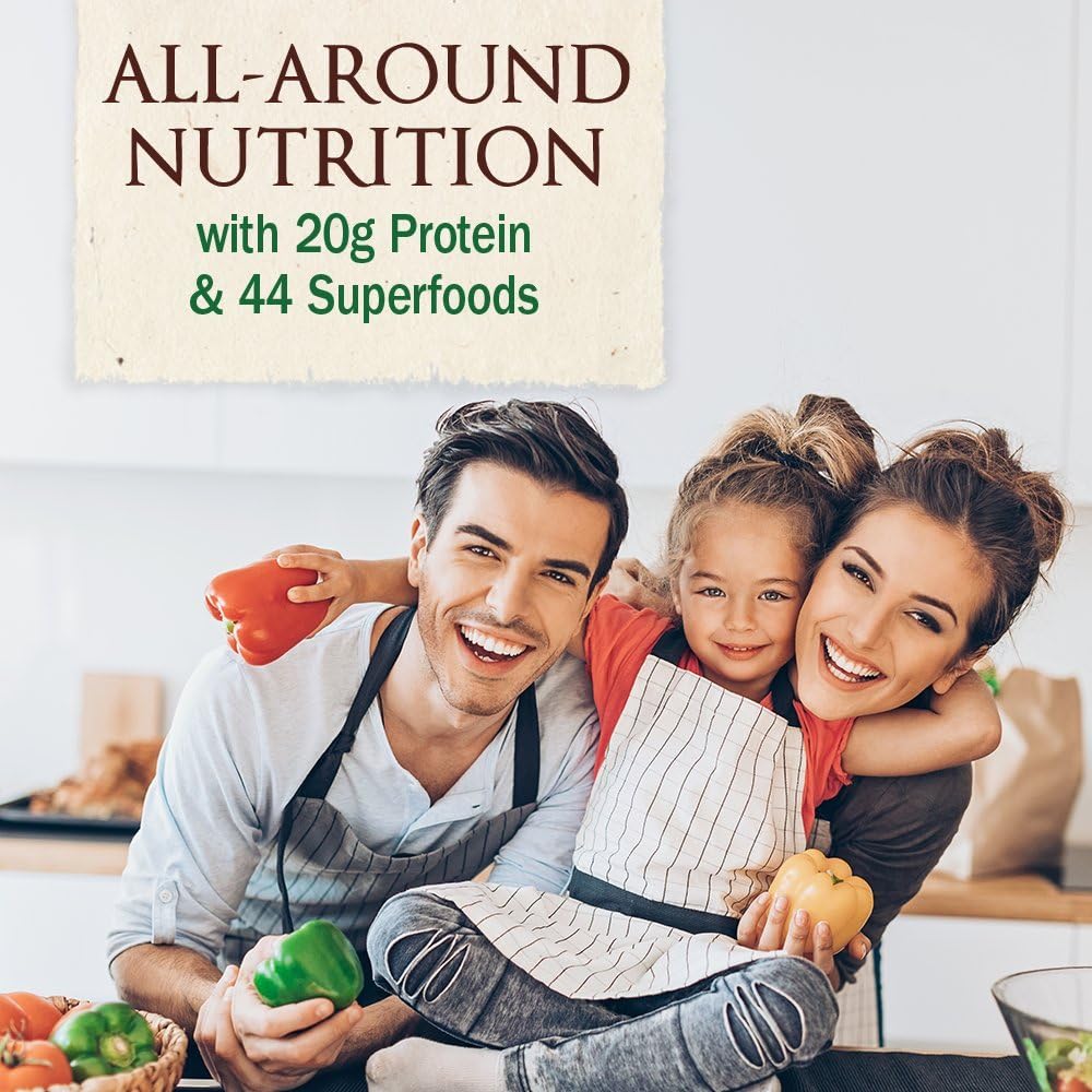 Garden of Life Meal Replacement - Organic Raw Plant Based Protein Powder, Chocolate, Vegan, Gluten-Free, 35.9oz (2lb 4oz/1,017g) Powder: Health & Personal Care