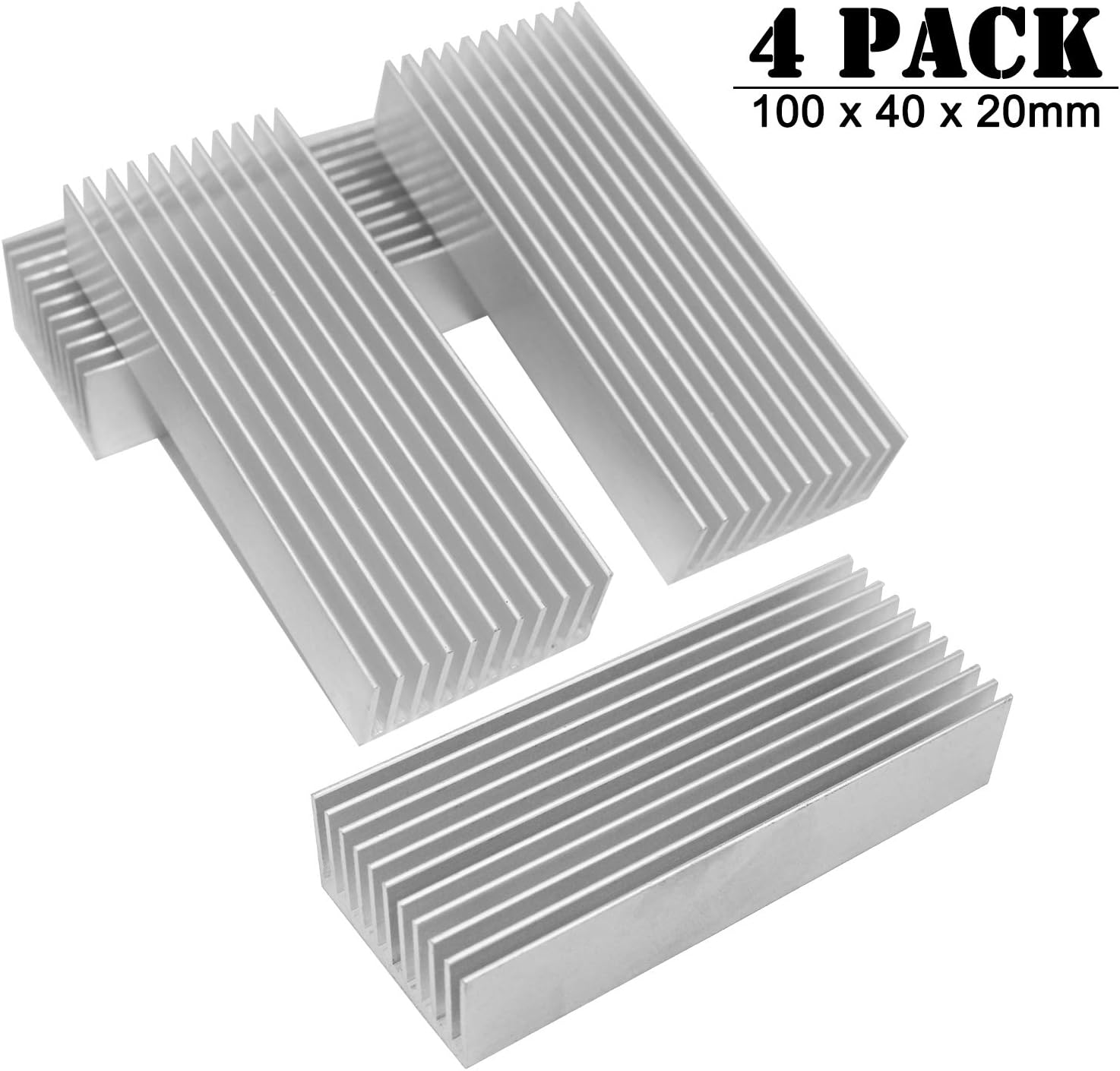 WeiMeet 4 Pieces Aluminum Heat Sink Heatsinks Module Cooler Fin for