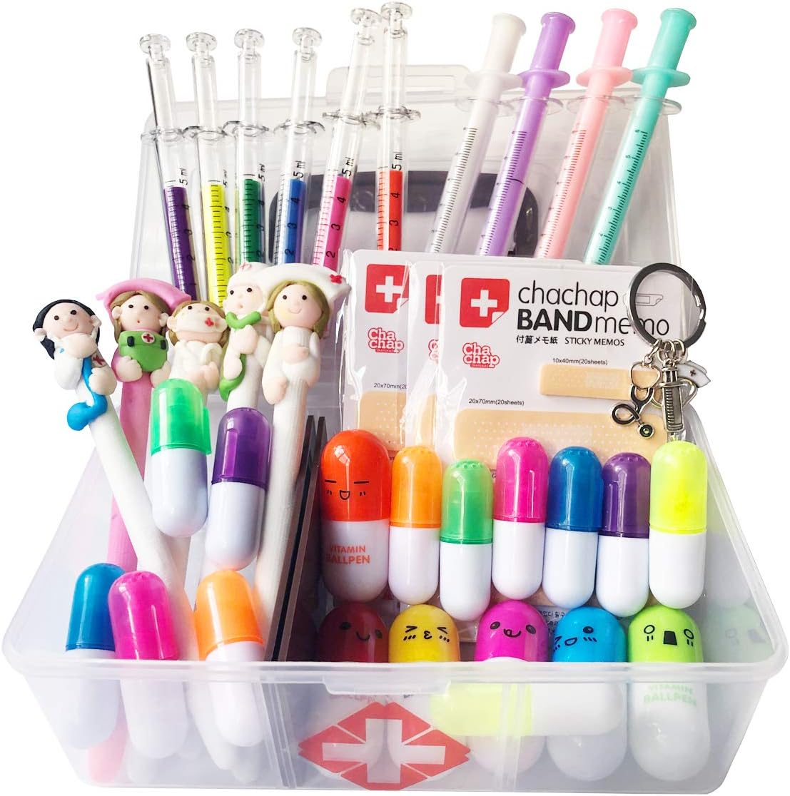 38 Pcs Novelty Stationery Supplies Set for Nurse,Syringe Highlighter